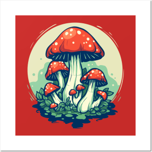 Amanita Mushrooms Posters and Art